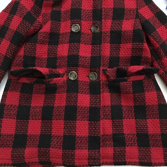 Urban Republic NWT Checkered Pea Coat Girls Various - Picture 5 of 12